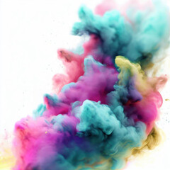 Realistic Colorful Smoke Powder Concept, Generated by AI