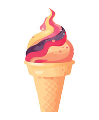 Sweet summer treat ice cream cone delight