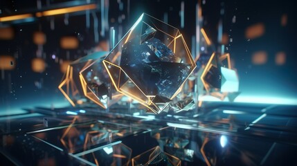 Ethereum  Concept Crypto Design. GENERATIVE AI.