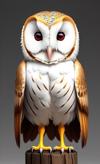 Fototapeta premium cute barn owl 