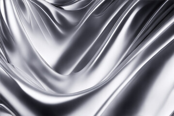 Fototapeta premium Full frame abstract silver background created with Generative AI technology.