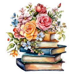 Old Books and Flowers