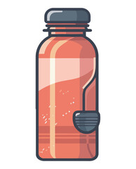 red plastic bottle gym equipment icon