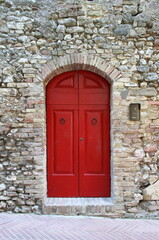 Fototapeta na wymiar Wooden medieval style door