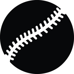 Baseball Logo Monochrome Design Style 