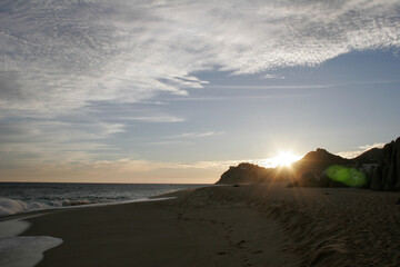 sunset on the beach