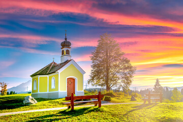 Kapelle, Krün, Karwendel, Deutschland 