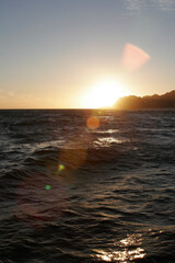 sunset in the sea