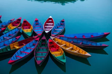 Zelfklevend Fotobehang Phokara Boats © Anthony