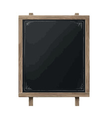 Obraz premium wooden frame with blank blackboard isolated
