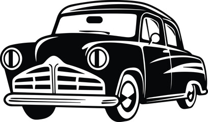 Taxi Logo Monochrome Design Style
