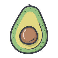 Fresh avocado slice, perfect for guacamole
