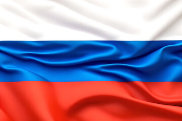 the Russian flag gracefully waving in the wind