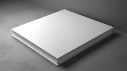 Blank book cover mockup. Softcover book cover white blank mockup. Book isolated on white. Realistic 3D illustration. Generative AI