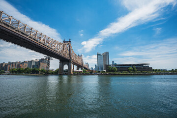 Fototapeta premium The Queensboro Bridge, officially named the Ed Koch Queensboro Bridge, is a cantilever bridge over the East River in New York City.