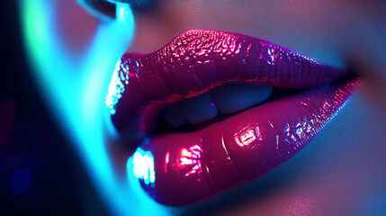 Lipstick glow created with Generative AI Technology