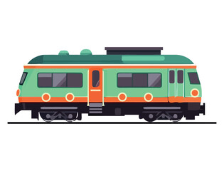 vector illustration train transport