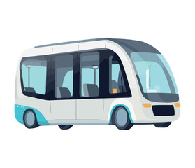 Modern tour bus delivering passengers