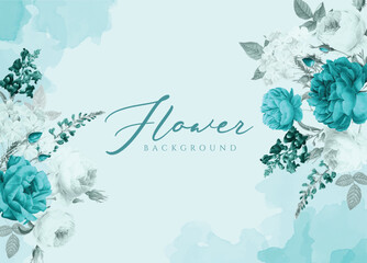 Floral background for wedding invitation