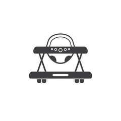 illustration of baby walker, vector art.