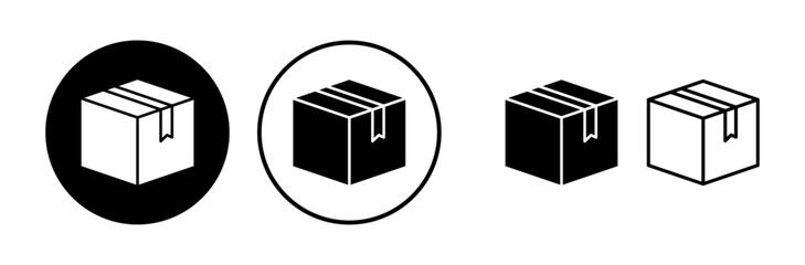 Box icon vector. Box sign. delivery package. parcel box.