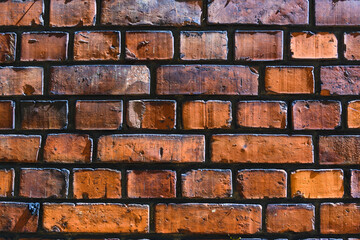an old wall of old red brick, an old building, as a background 8