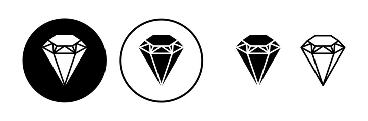 Diamond icon vector. gem icon. crystal stone