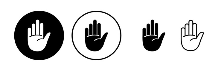 Hand icon vector. hand symbols. palm