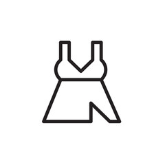 Dress Clothes Clothing Outline Icon