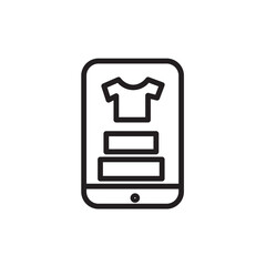 Mobile Application Online Outline Icon