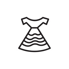 Dress Cocktail Woman Outline Icon