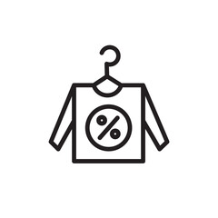 Deal Discount Jacket Outline Icon