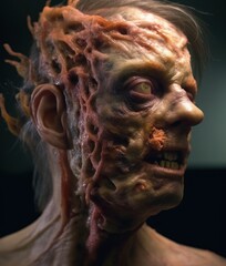 Unleash the Horror: A Hyperrealistic Portrait of a Terrifying Zombie, generative ai