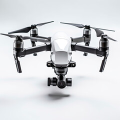 A flying drone with cameras