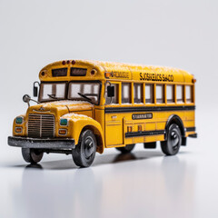 Fototapeta na wymiar a yellow school bus