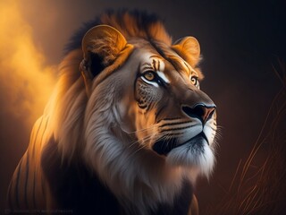 portrait of a lion
