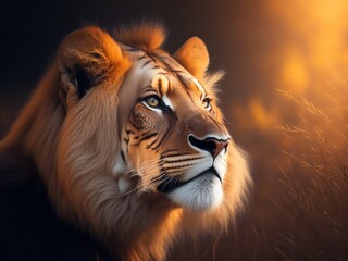 portrait of a lion