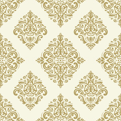Orient vector classic pattern. Seamless abstract background with vintage elements. Orient golden pattern. Ornament for wallpapers and packaging