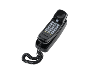 Landline telephone isolated with cut out background.  
