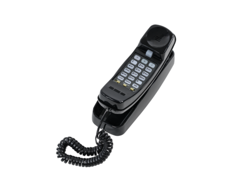 Landline telephone isolated with cut out background.  