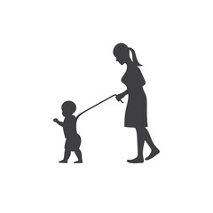 illustration of baby walk assist, vector art.