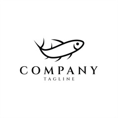 Fresh fish logo design vector illustration