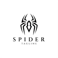 Spider logo design vector illustration