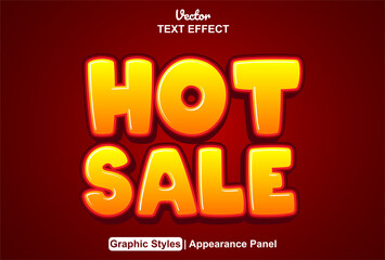 hot sale text effect with orange graphic style and editable.