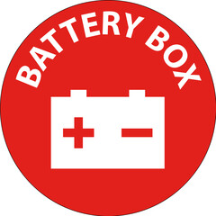 Symbol Battery Sign Battery Box On White Background