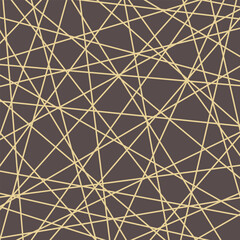 Geometric vector abstract pattern. Geometric modern brown and yellow ornament for designs and backgrounds - 605503782
