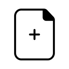Add document icon. sign for mobile concept and web design. vector illustration