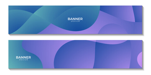 set of banners with abstract arts  colorful wave background