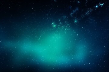Obraz na płótnie Canvas Vertical background with a night sky full of stars and a bright blue-green galaxy. Generative AI