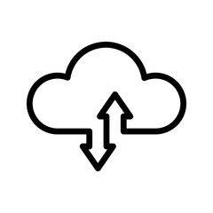 Cloud Data icon. sign for mobile concept and web design. vector illustration